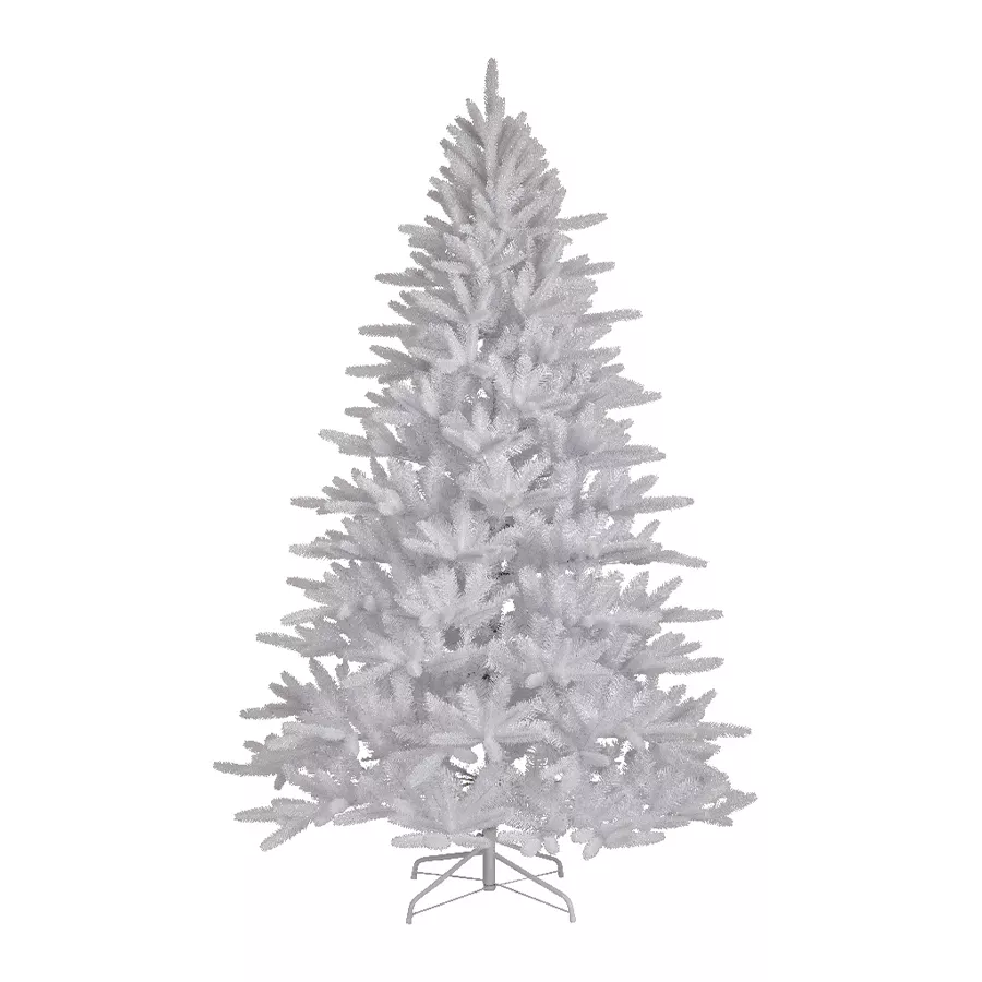 Sapin artificiel de Noël H180 cm Odense Blanc irisé et pailleté