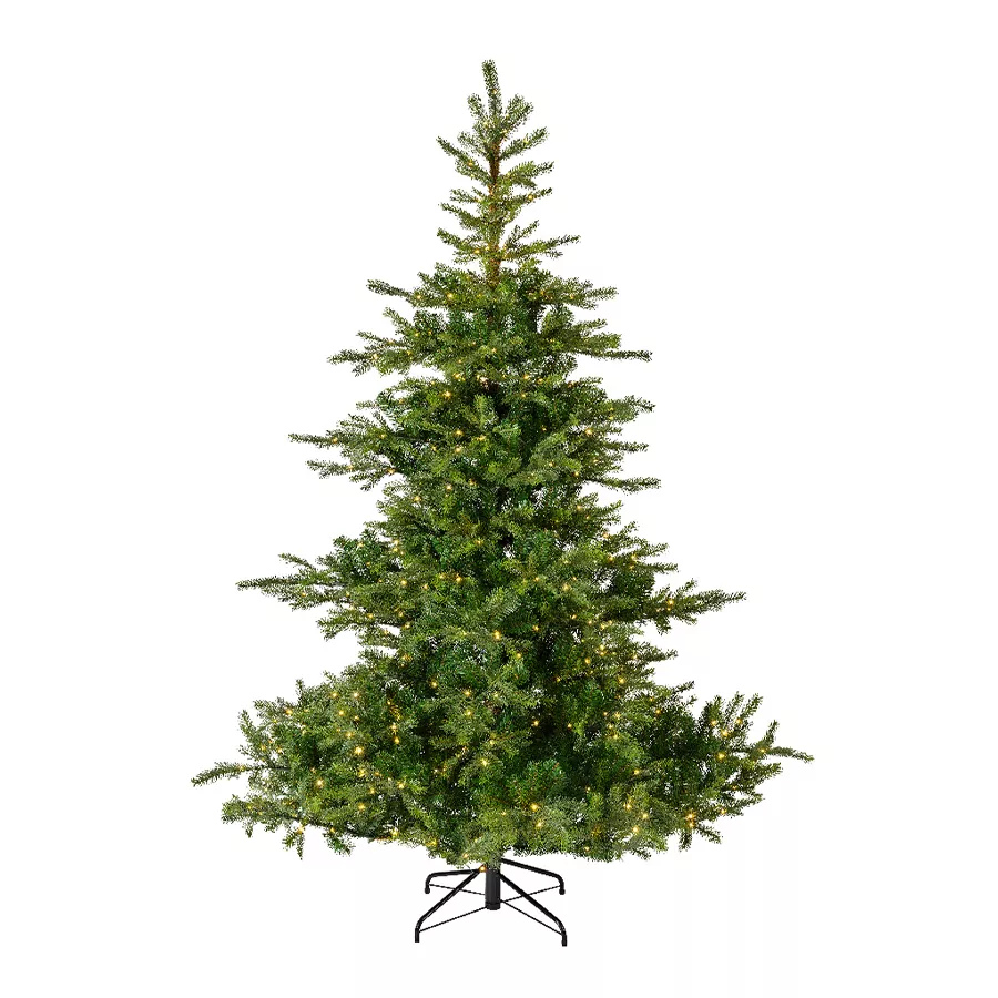 Árbol artificial de Navidad con luces 250 LED H150 cm Glorious Verde abeto