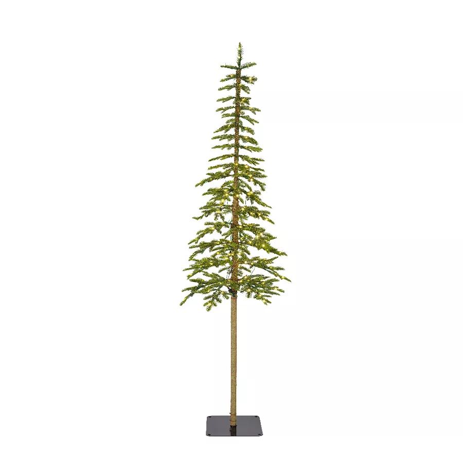 1 Sierra sapin prelit dia50.00-H210.00cm-200L vert/blanc chaud