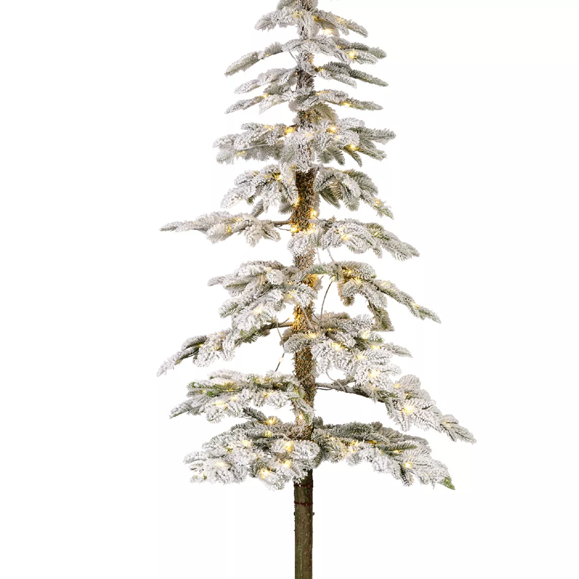 Árbol artificial de Navidad con luces 150 LED H180 cm Sierra Verde nevado