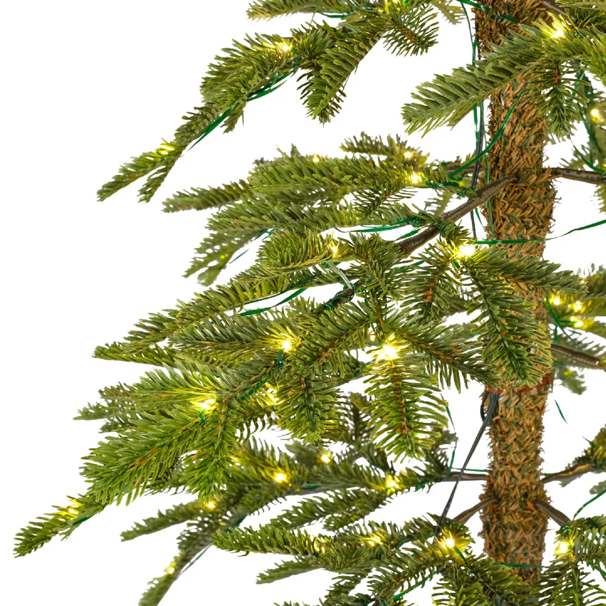 Verlichte kunstkerstboom buiten 150 LED H180 cm Sierra Groen spar