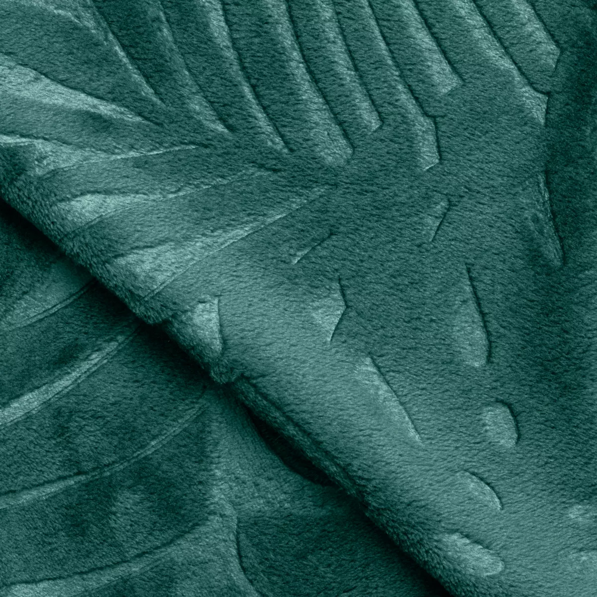 Plaid doux flanelle (220 x 240 cm) Flore Vert