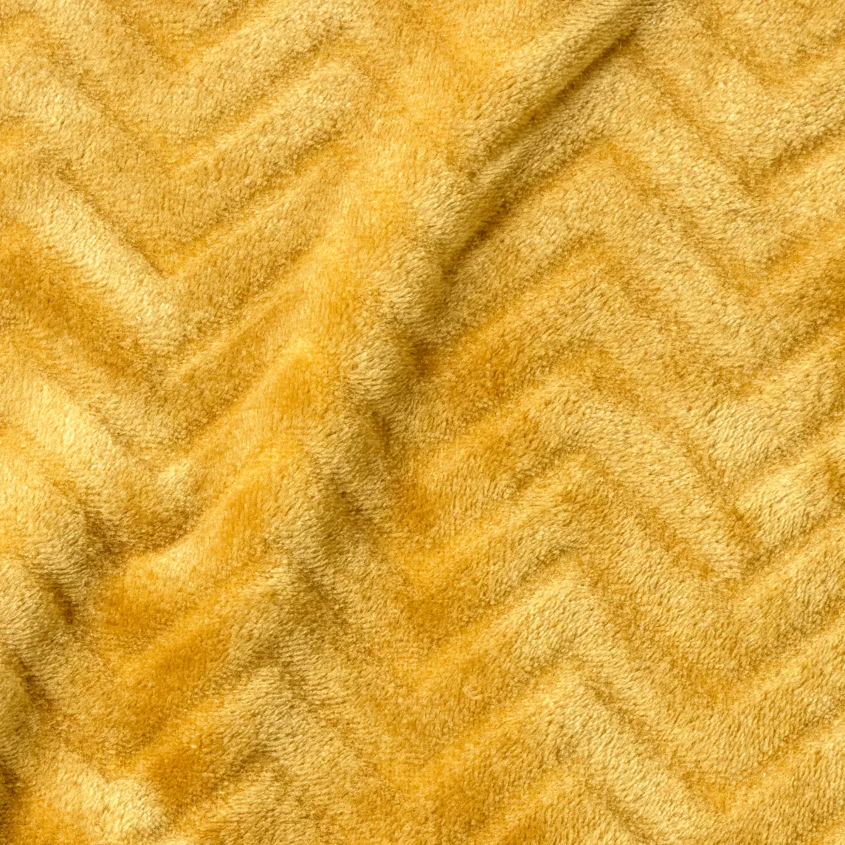 Plaid doux flanelle (220 x 240 cm) Zag Jaune moutarde