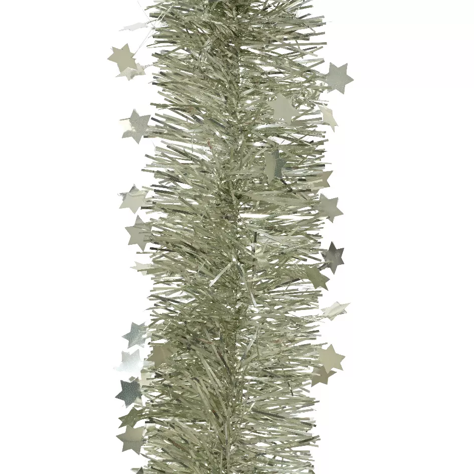 Guirlande de Noël (D9 cm) étoilée Alpine Menthe blanche