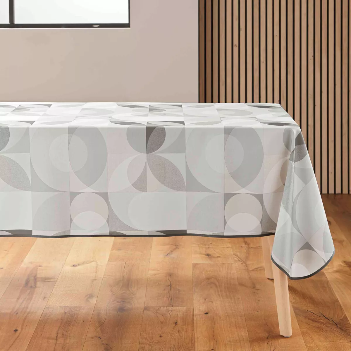 Rechteckige Fleckenabweisende Tischdecke (150 x 240 cm) Tessouro Cremeweiß