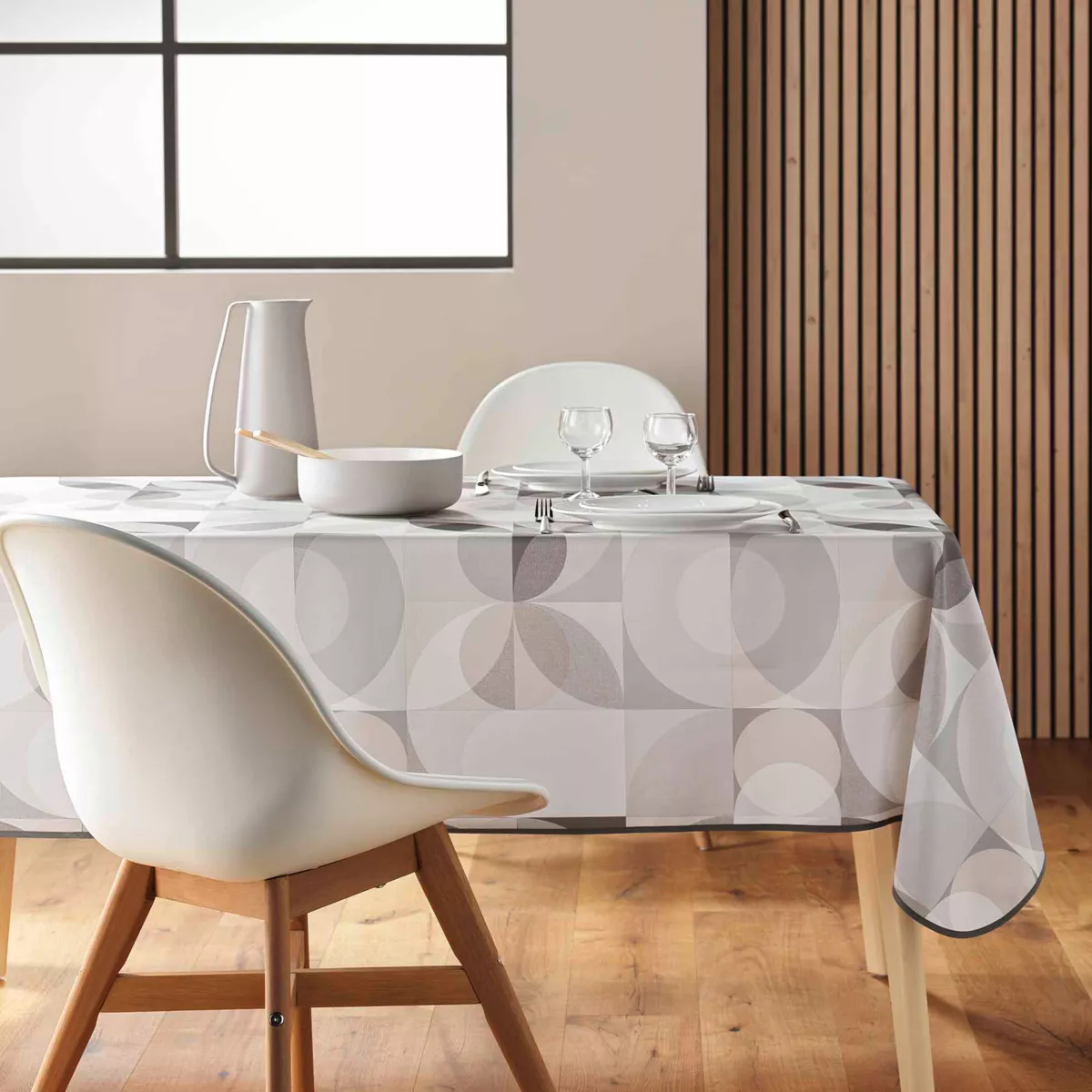 NAPPE RECTANGLE 150 x 240 CM POLYESTER IMPRIME TESSOURO NATUREL