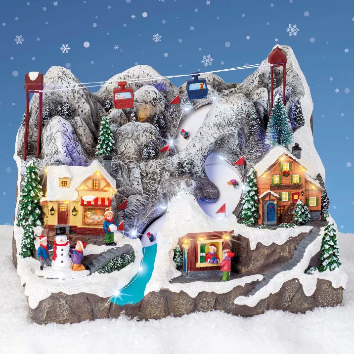 1 Micro LED paysage intŽrieur VILLAGE LUM L25.50-W37.50-H28.50cm-33L blanc chaud/multi