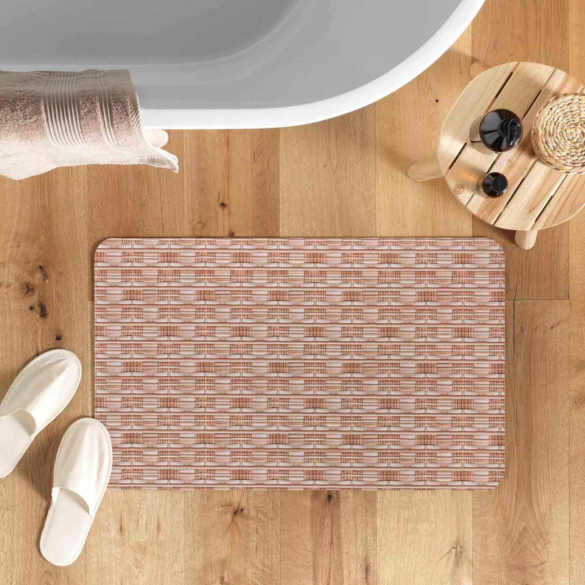 TAPIS DE BAIN 50 x 80 CM ULTRA-ABSORBANT VANEA DES. PLACE