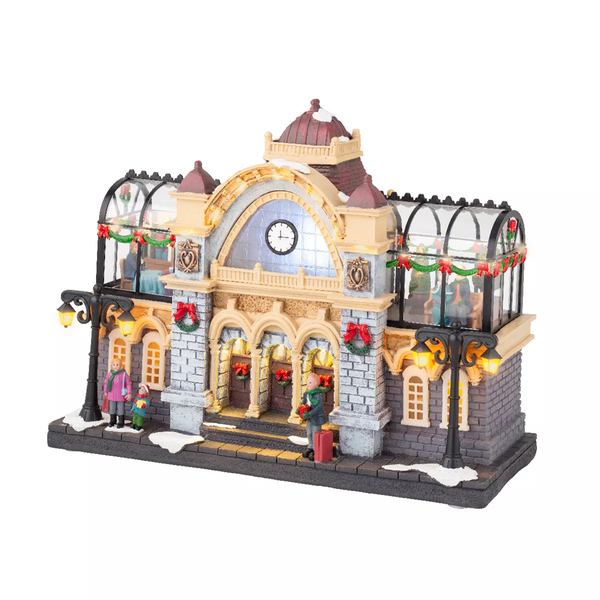Village de Noël lumineux et musical Gare de train