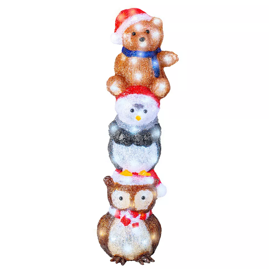 Animaux lumineux 80 LED (H63 cm) Pyramide Blanc froid