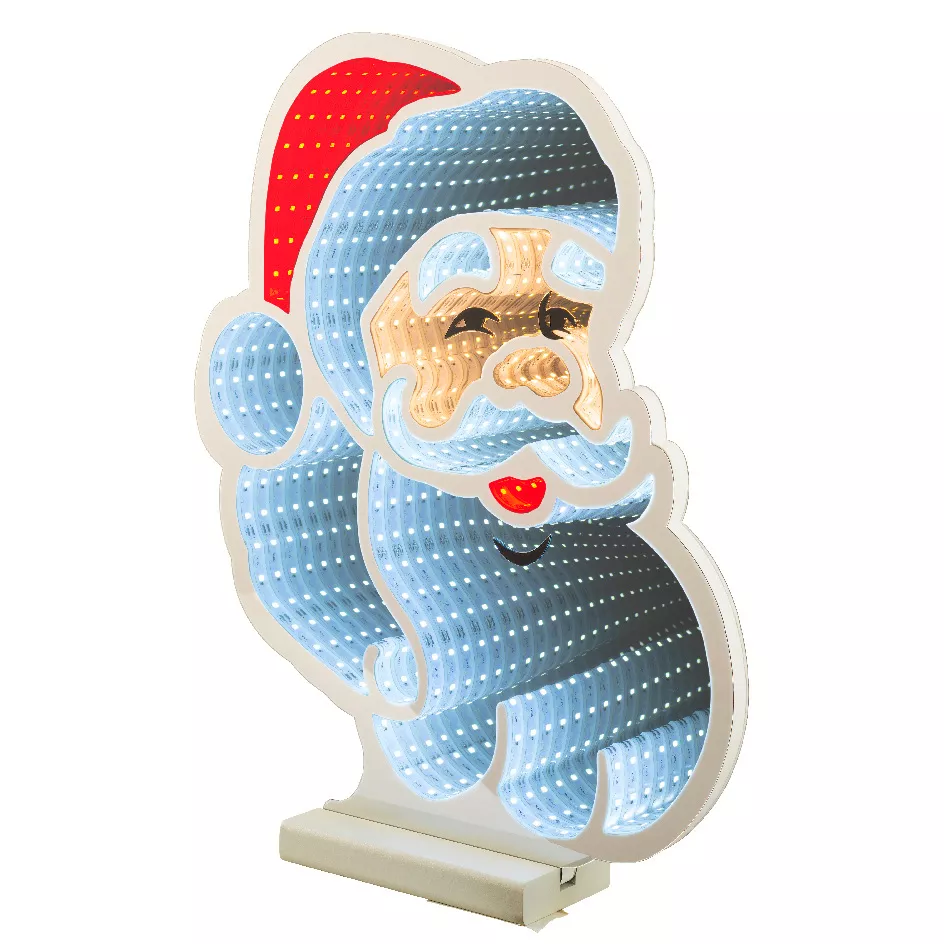 Babbo Natale luminoso 192 LED (H30 cm) Infinity Bianco freddo/multicolore