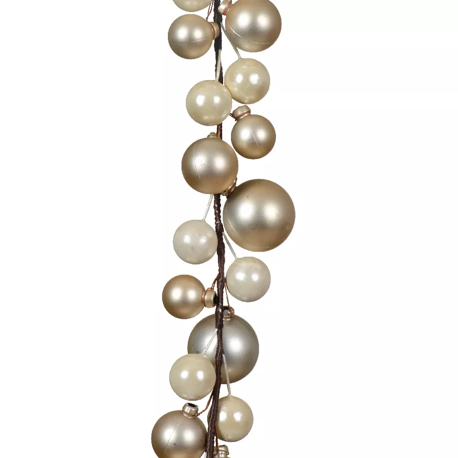 Guirnalda de Navidad (180 cm) Bolas de Navidad Perla