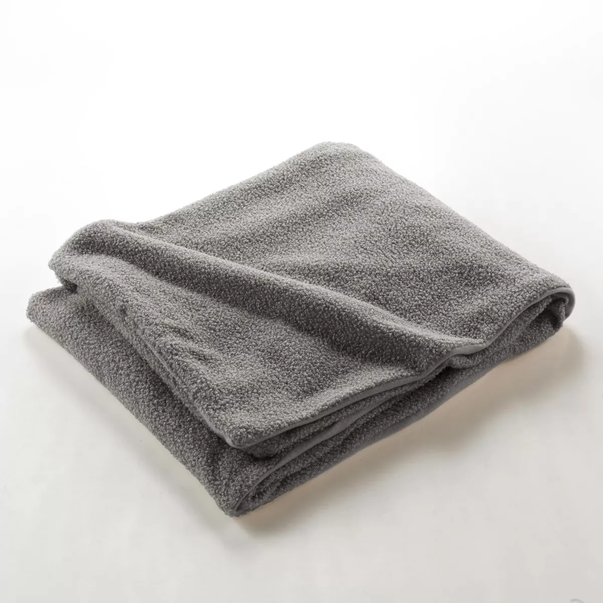 Plaid bouclette (180 x 220 cm) Wooly Gris