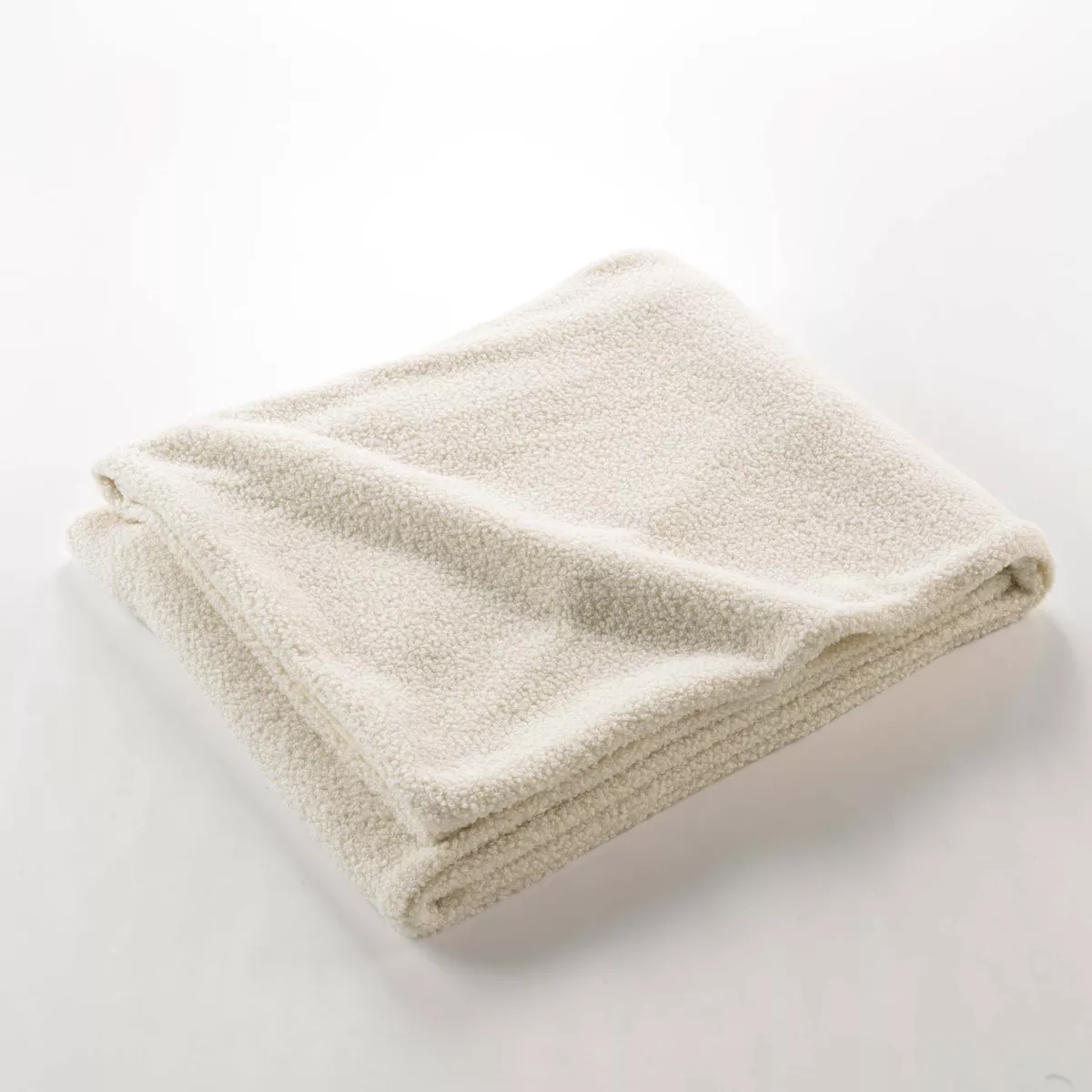 Plaid bouclette (180 x 220 cm) Wooly Ecru
