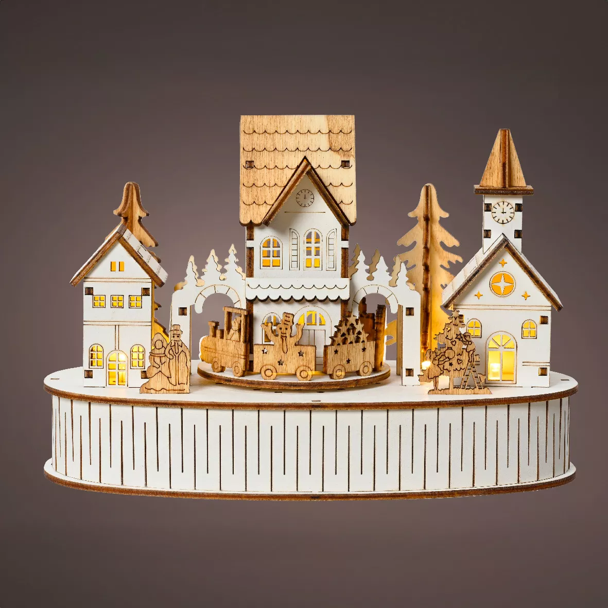 1 LED paysage intŽrieur L12.00-W22.00-H15.50cm-5L naturel/blanc chaud