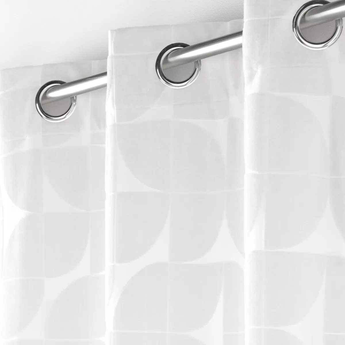 Rideau œillets velours (135 x 260 cm) Geolia Blanc