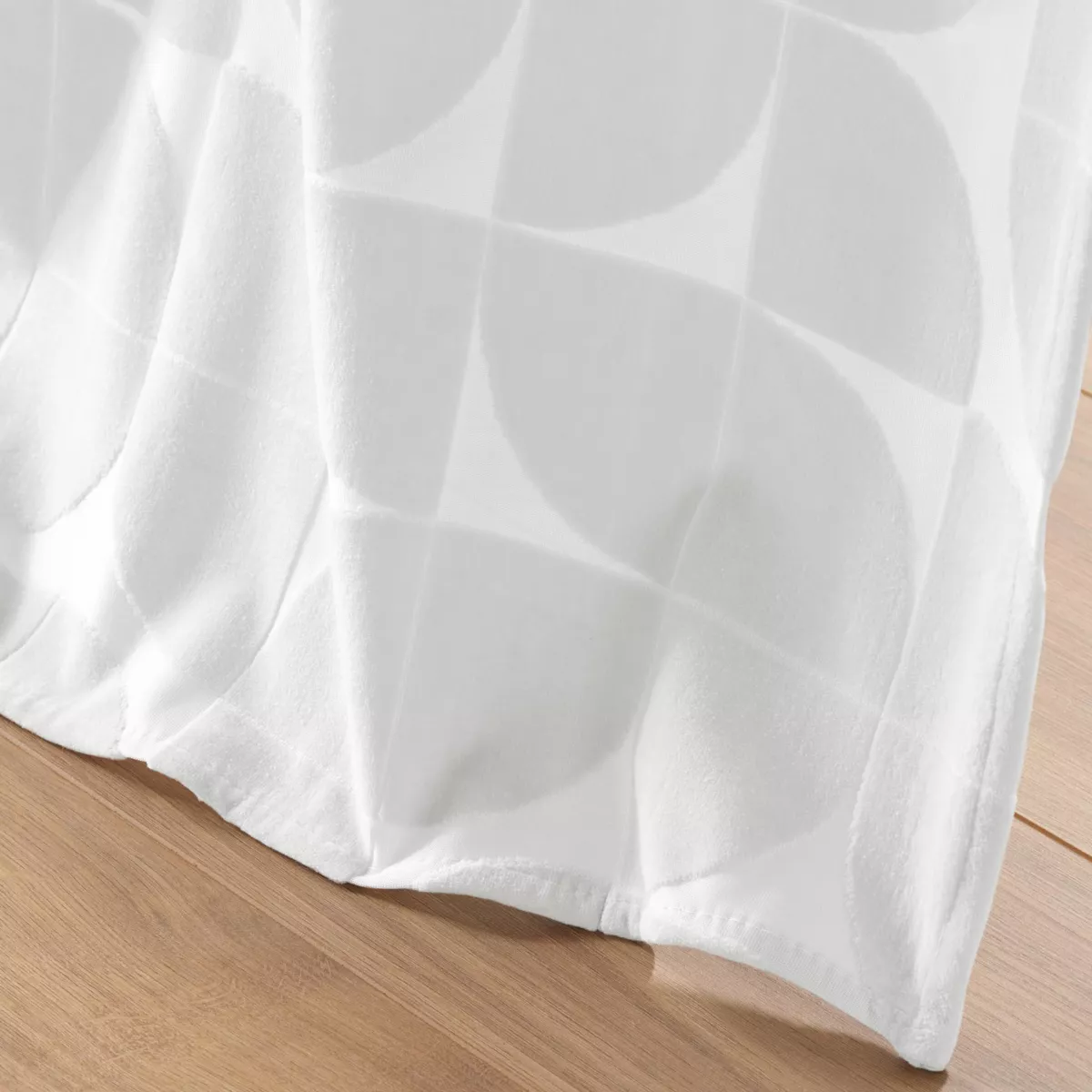 Tenda ad anelli in velluto (135 x 260 cm) Geolia Bianco