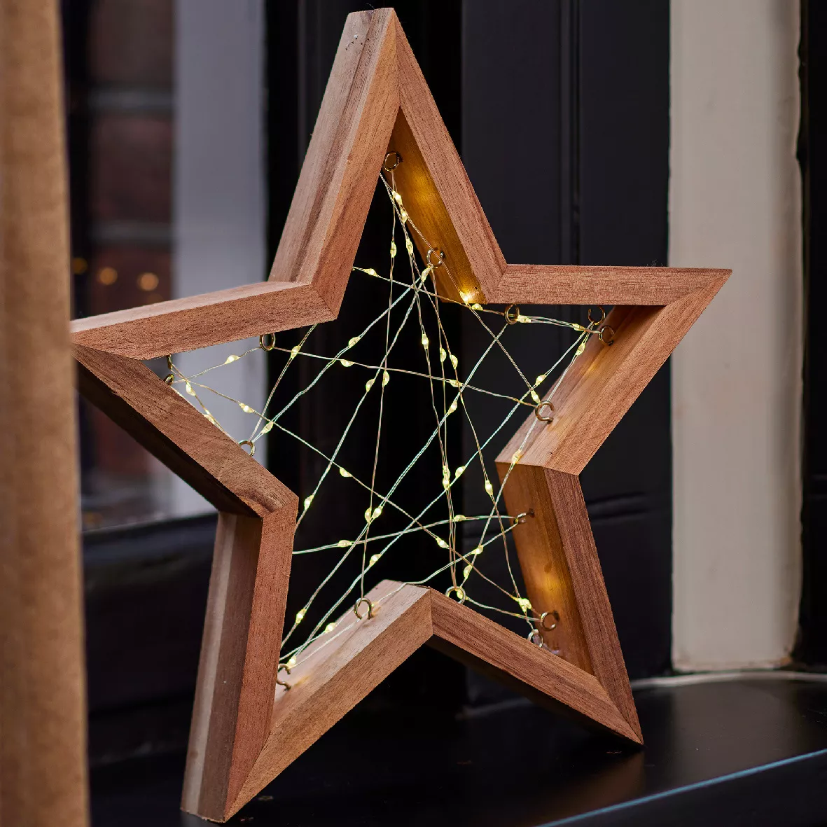 1 Micro LED support luminaire intŽrieur L3.50-W29.50-H31.00cm-50L naturel/blanc chaud