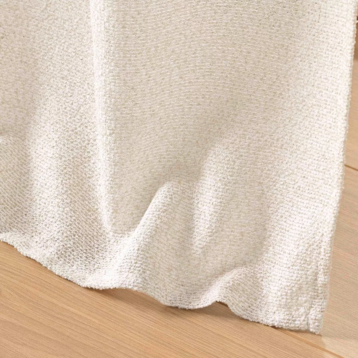 Tenda trasparente con occhielli effetto lana (140 x 240 cm) Loulaine Beige