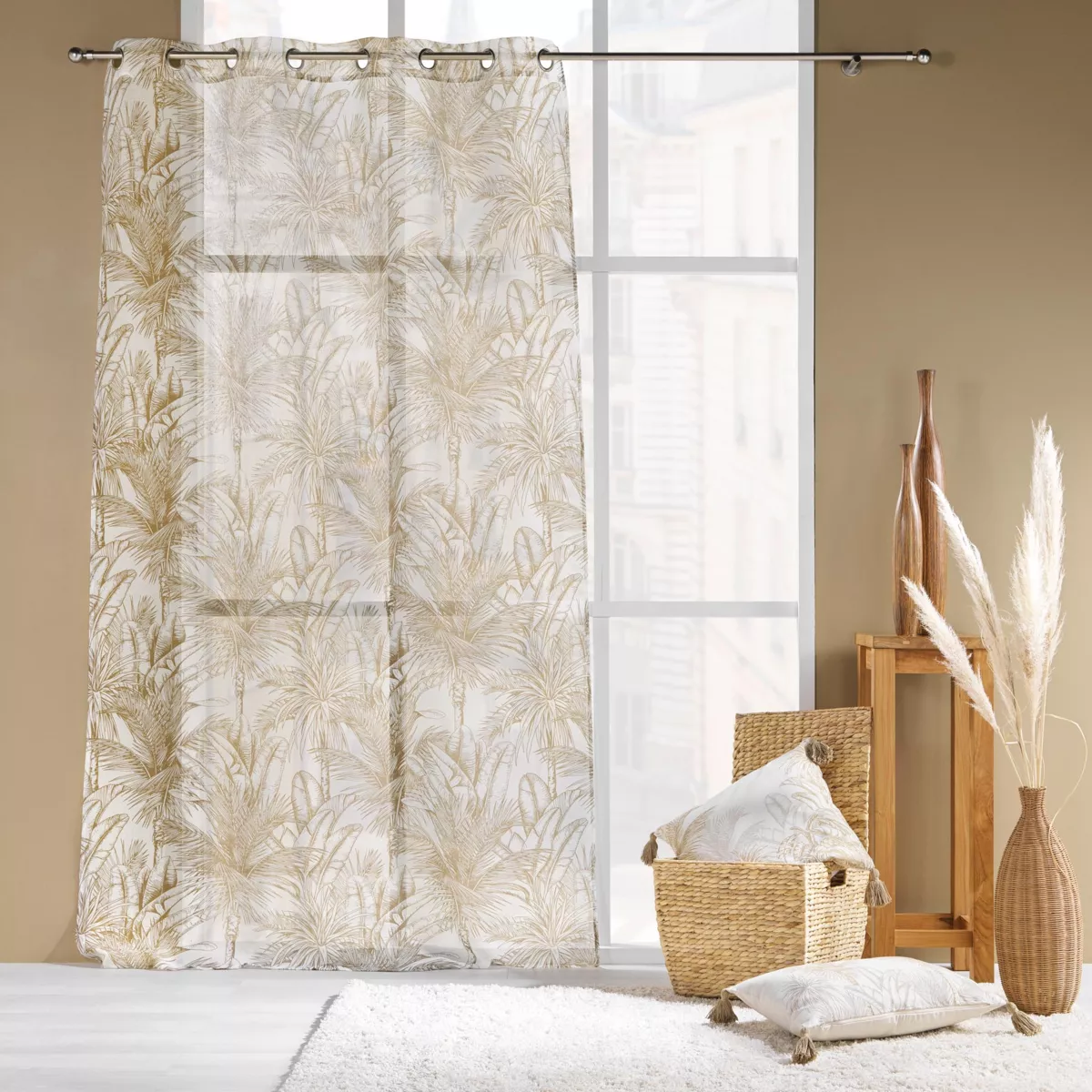 Voilage œillets (140 x 240 cm) Dune Beige