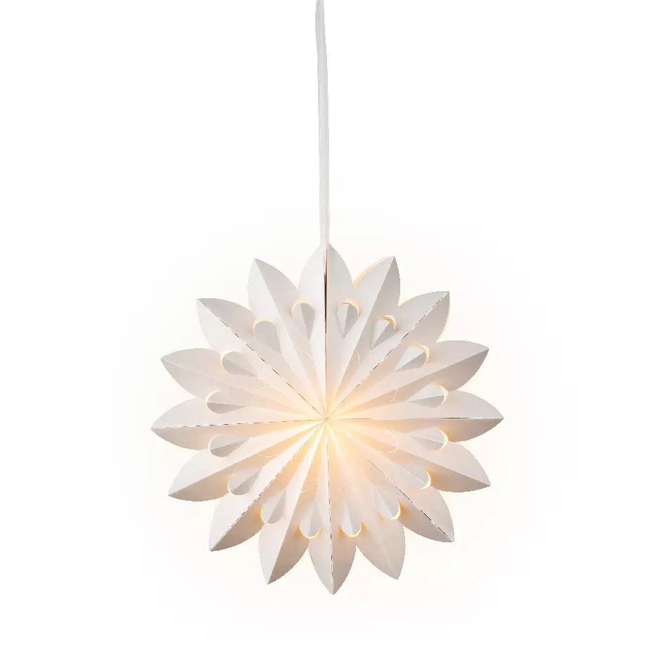 Beleuchtete Weihnachtsdeko aus Papier LED (D40 cm) Origami Floralia Grau