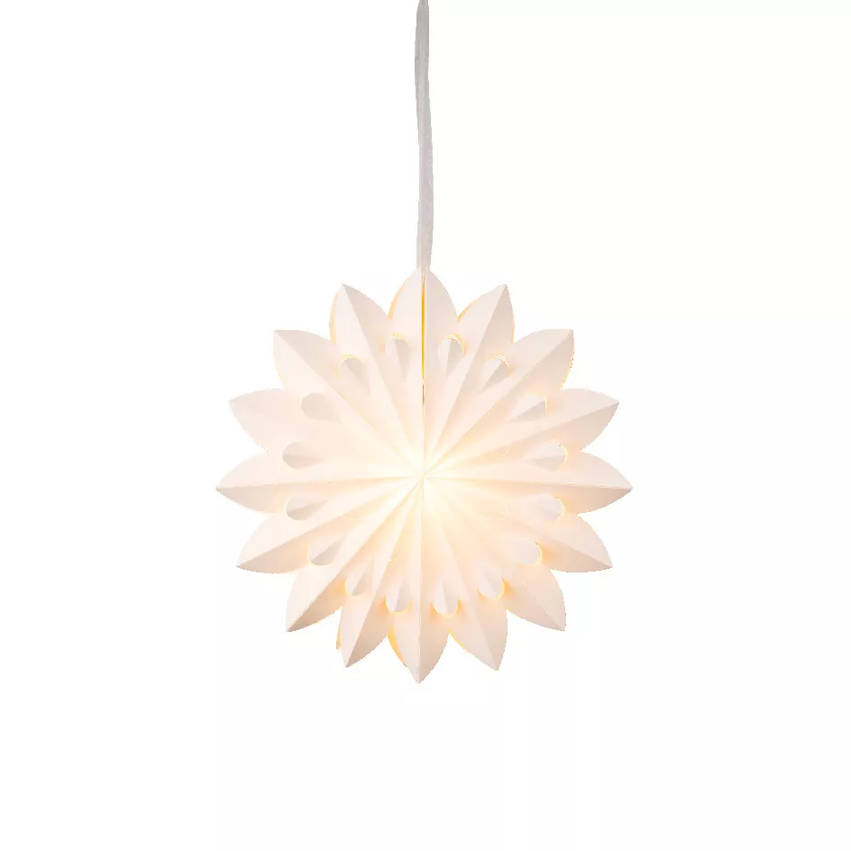 Beleuchtete Weihnachtsdeko aus Papier LED (D40 cm) Origami Floralia Weiß