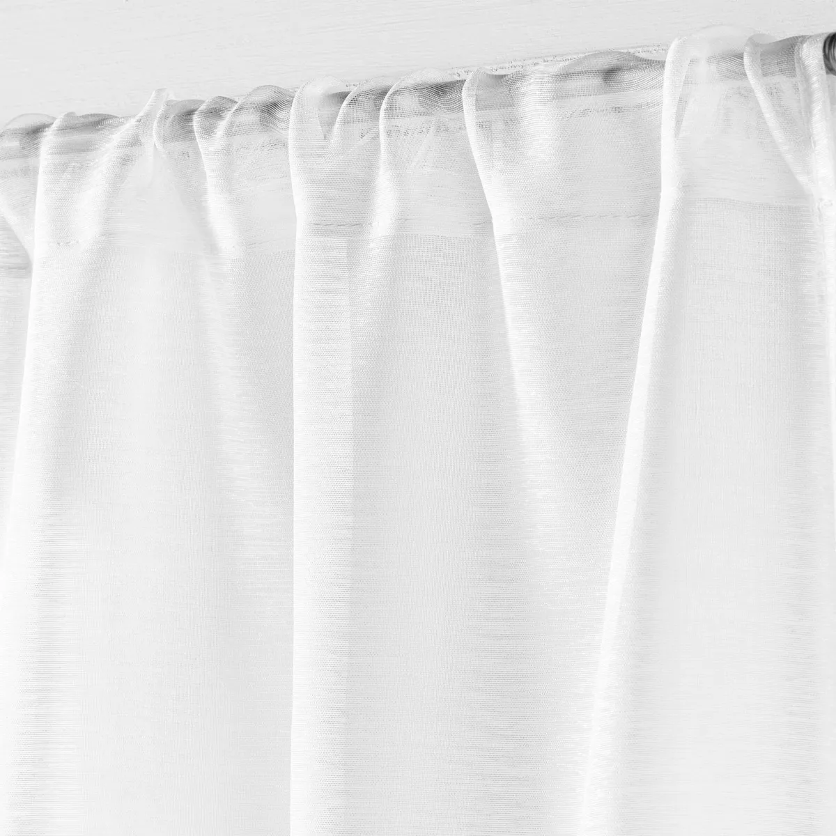 Paire de voilages passe-tringle (70 x 200 cm) Lissea Blanc