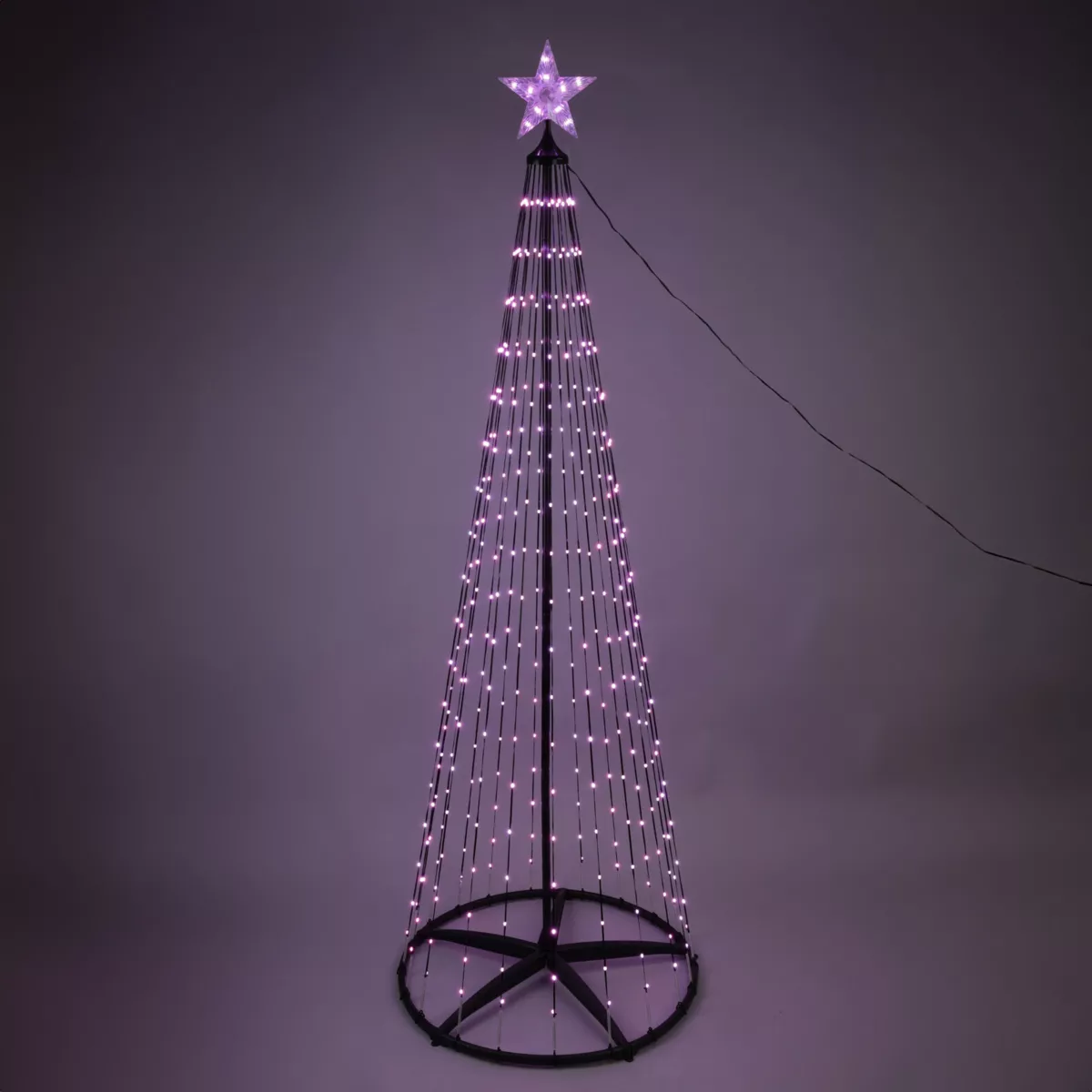 Cono luminoso Digital 370 Micro Led (H210 cm) Parpadeante Negro y Multicolor 