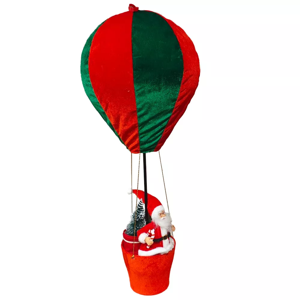 BALLON W SANTA 2ASS ROUGE VERT