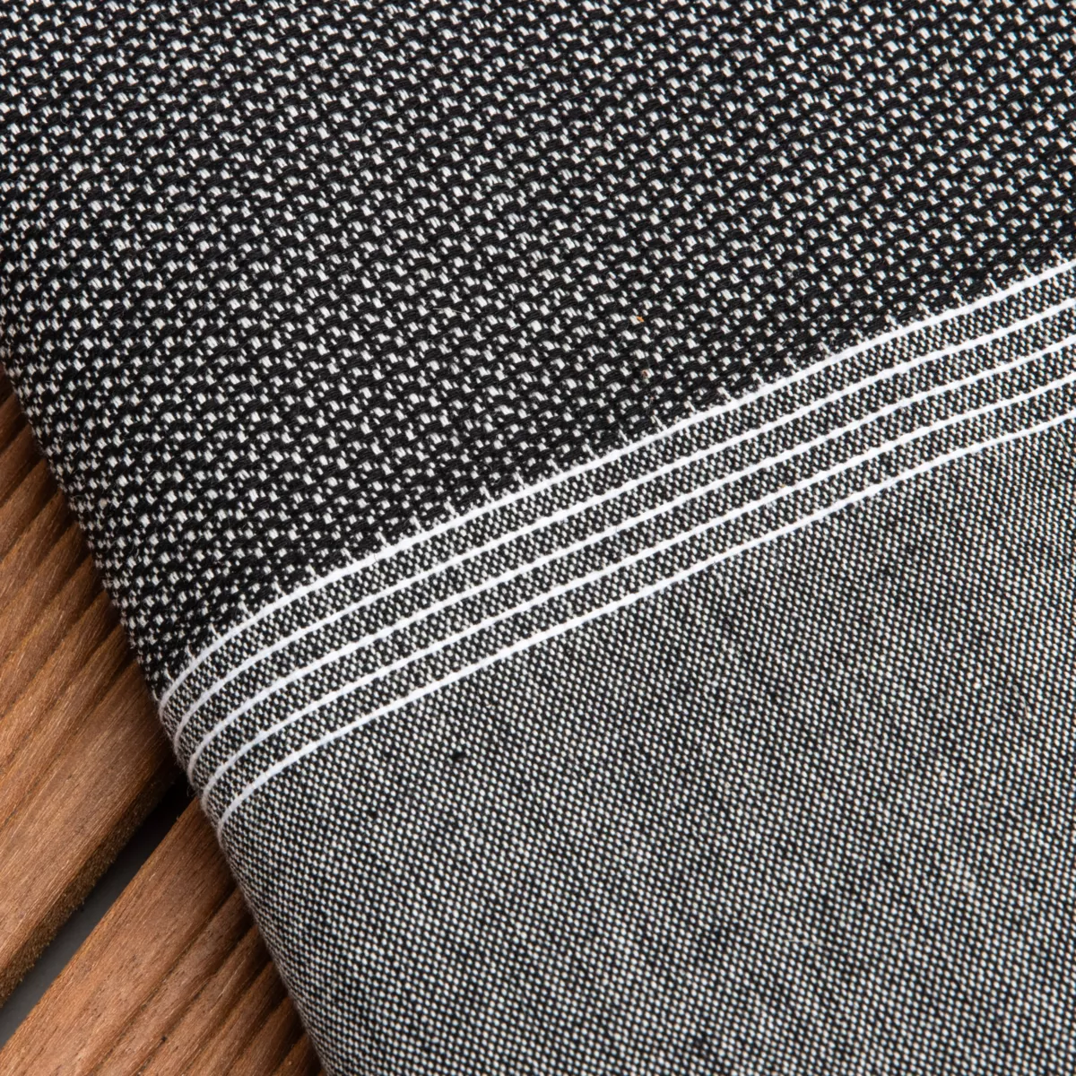 Strandtuch aus recycelter Baumwolle (100 x 200 cm) Beach Schwarz