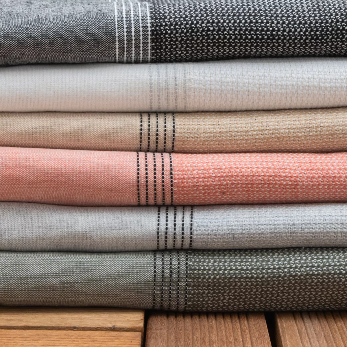 Fouta coton recyclé (100 x 200 cm) Beach Grise