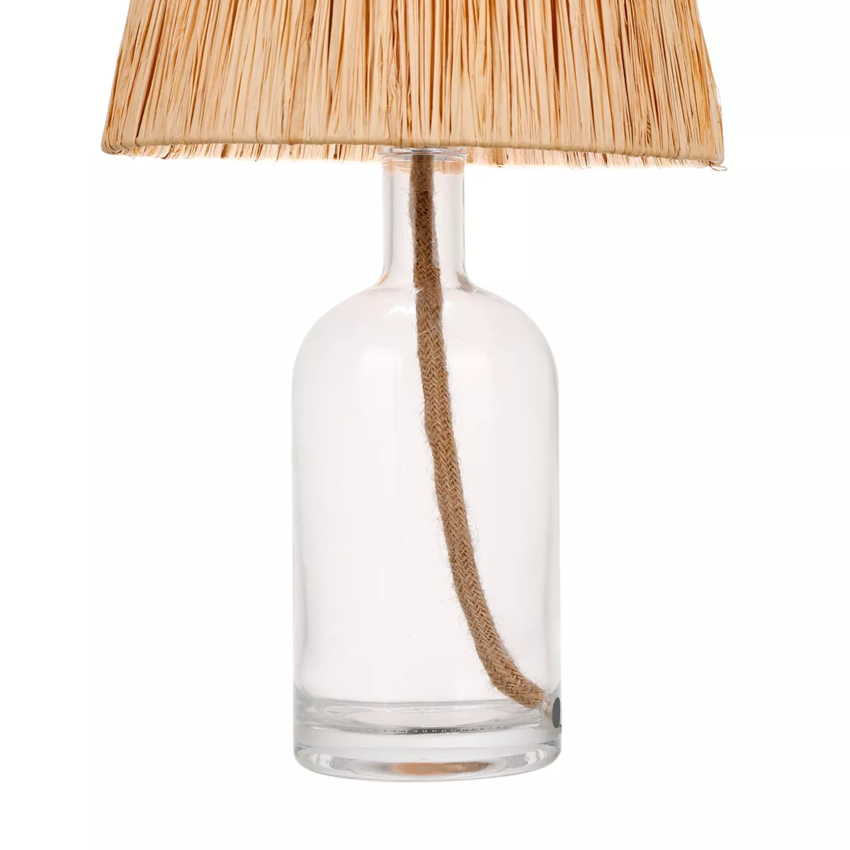 Stehlampe aus Glas und Kordel (H40 cm) Haddock Beige