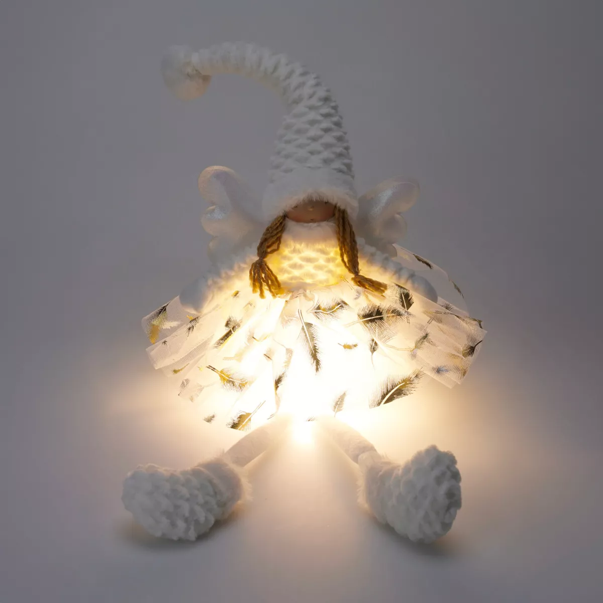 ANGE FILLE W LED 60CM BLANC