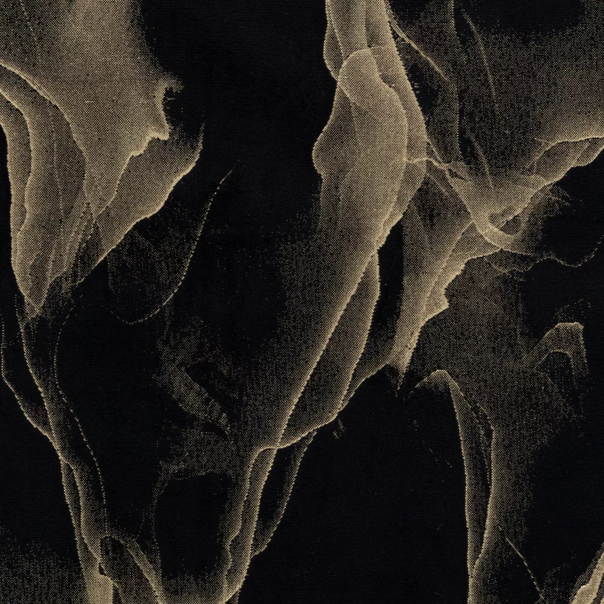 TISSU MARBRE NOIR OR 28X300CM