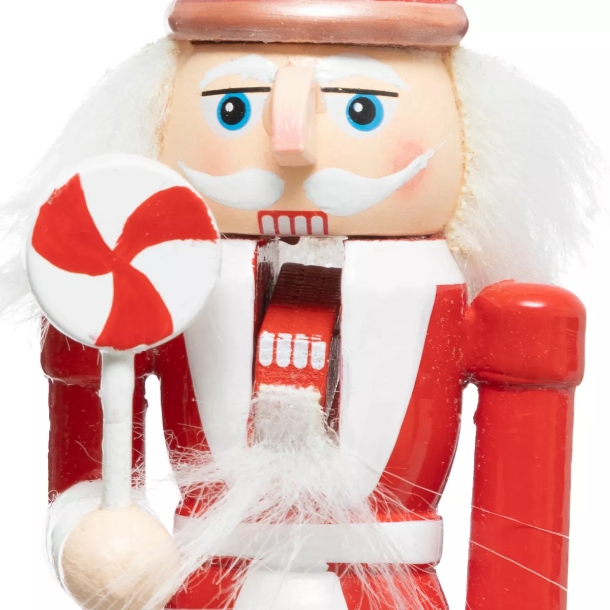 Nussknacker zum Aufhängen aus Holz (H13 cm) Bonbon Rot