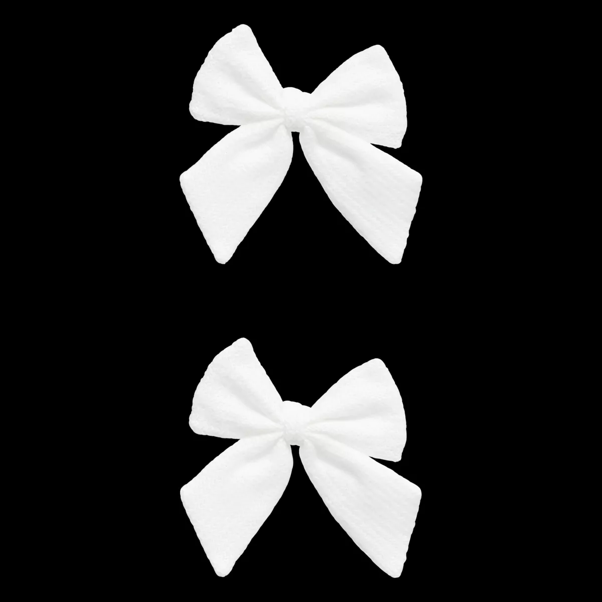 DECO DE NOEL NOEUD LAINE BL X2 13X18CM