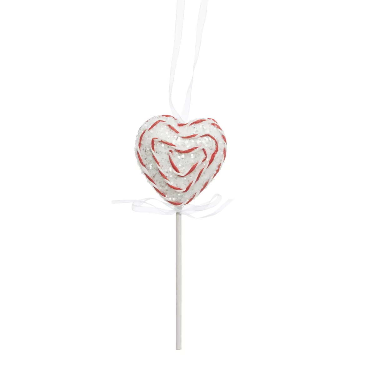 2er Set Lollies zum Aufhängen (H11 cm) Cœur sucré et Pailletten