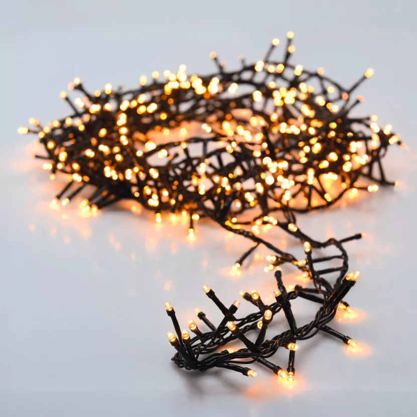 Lichterkette batteriebetrieben 4 m 200 LED Kabel Grün Boa Warmweiß - Weihnachts-beleuchtung