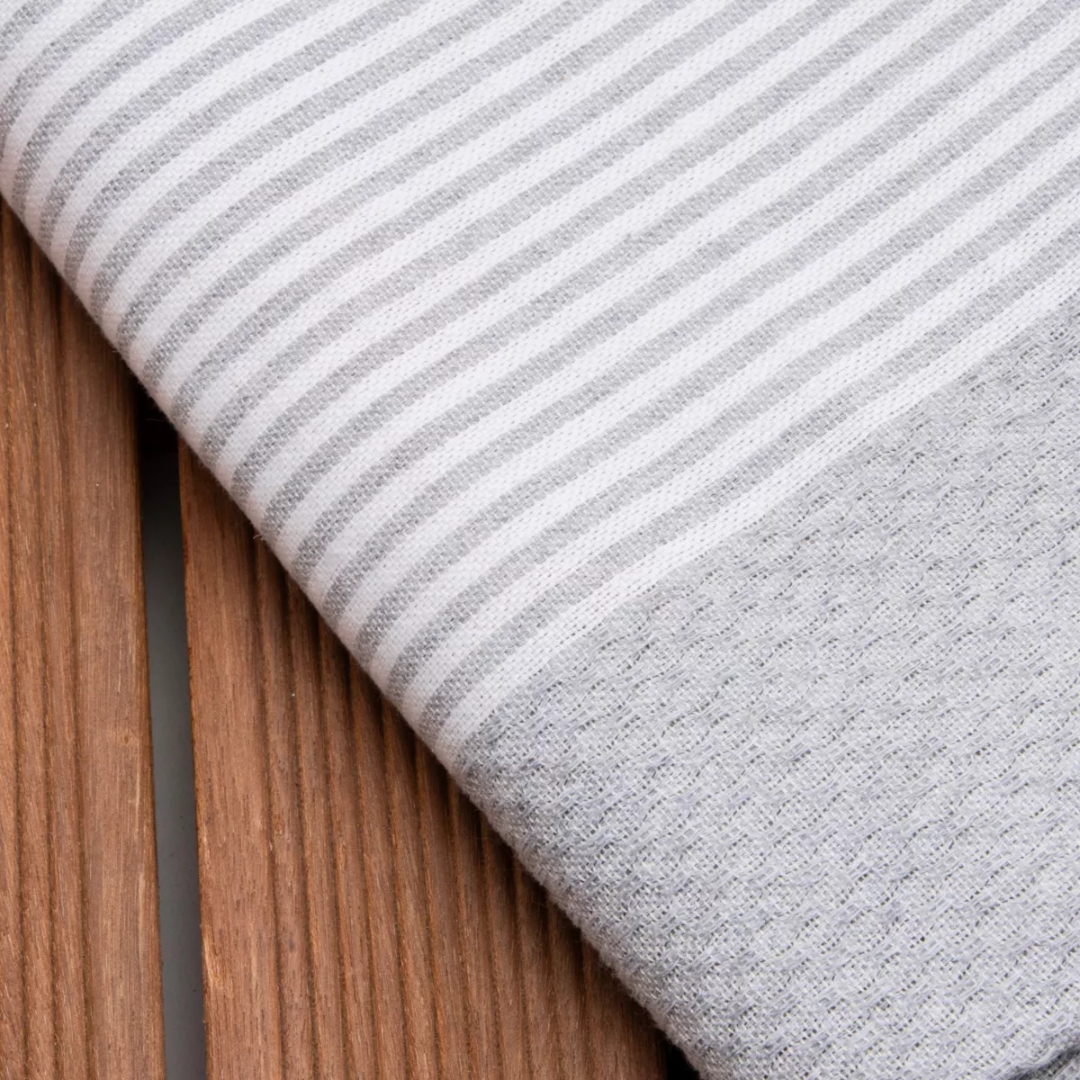 Fouta coton recyclé (100 x 200 cm) Océane Grise