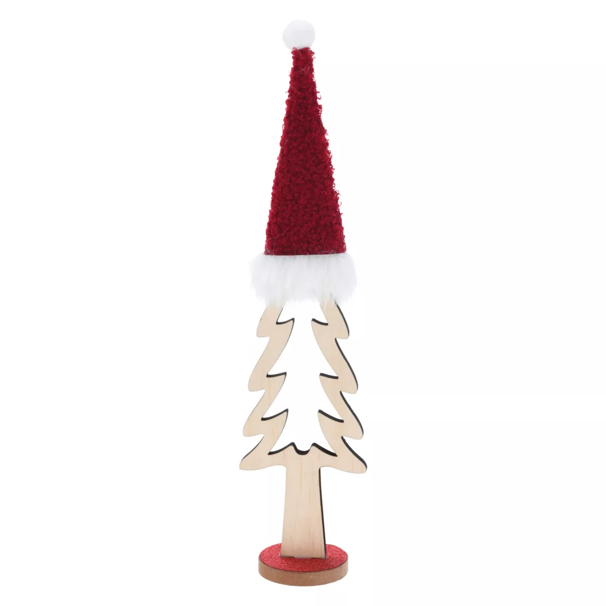 Weihnachtsbaum aus Holz zum Aufstellen (H33 cm) Bonnet Rot