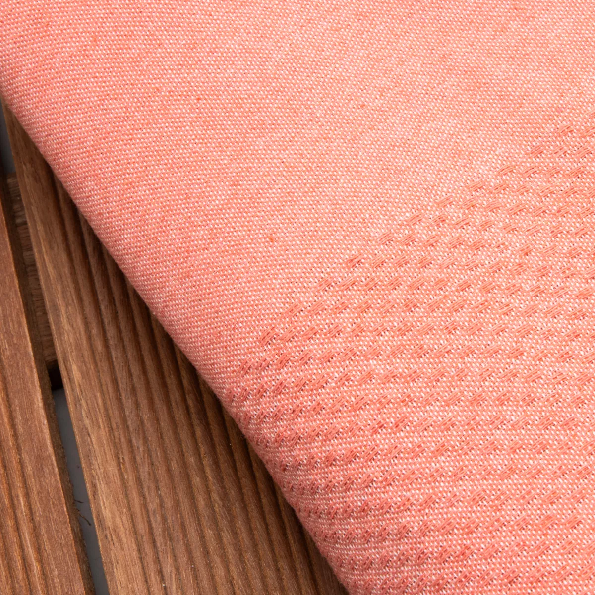 Strandtuch aus recycelter Baumwolle (200 x 200 cm) Ecume Korallenrot
