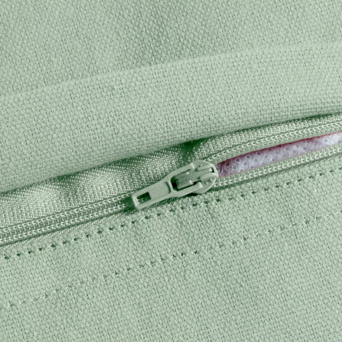 Coussin rectangulaire coton (40 x 60 cm) Pixel franges Vert menthe