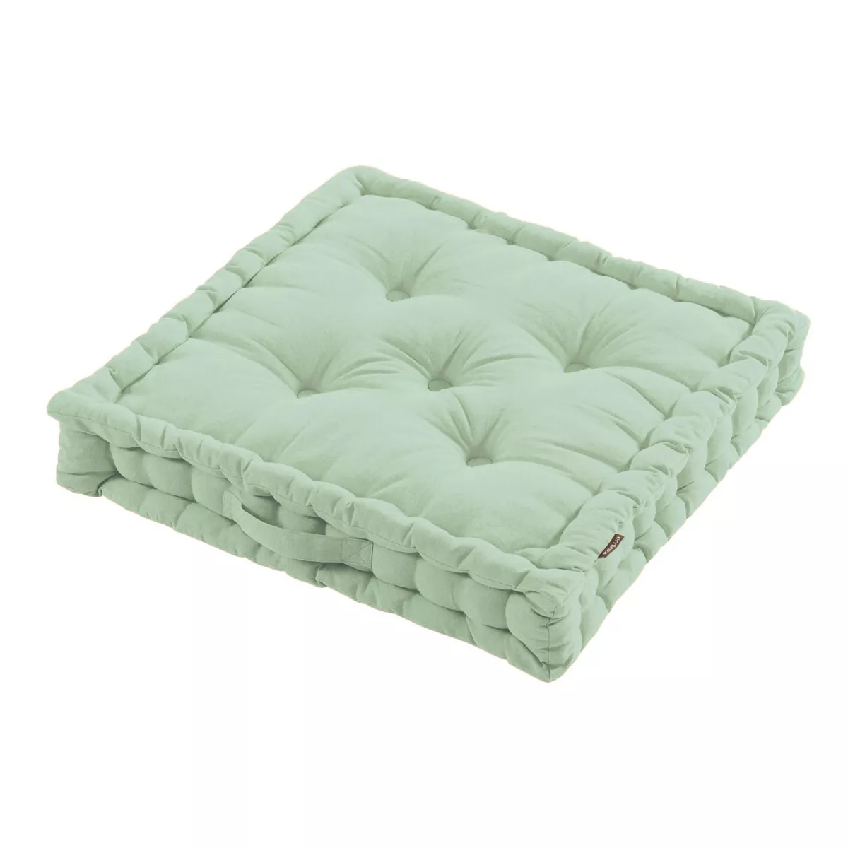 Coussin de sol coton (60 x 60 cm) Pixel Vert menthe