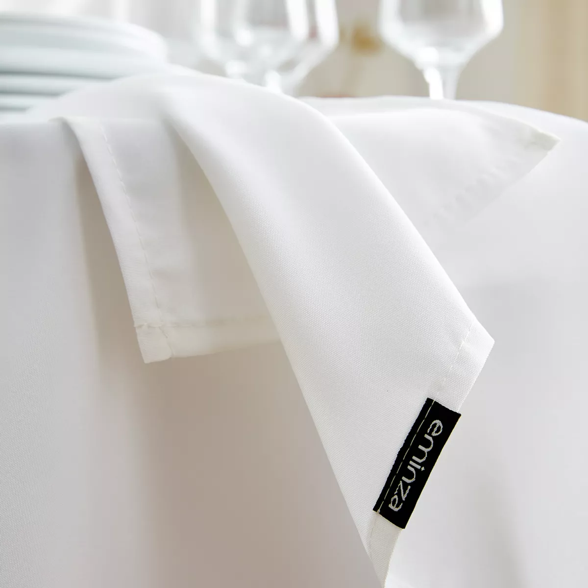 Nappe rectangulaire anti tache (140 x 300 cm) Elise Blanche