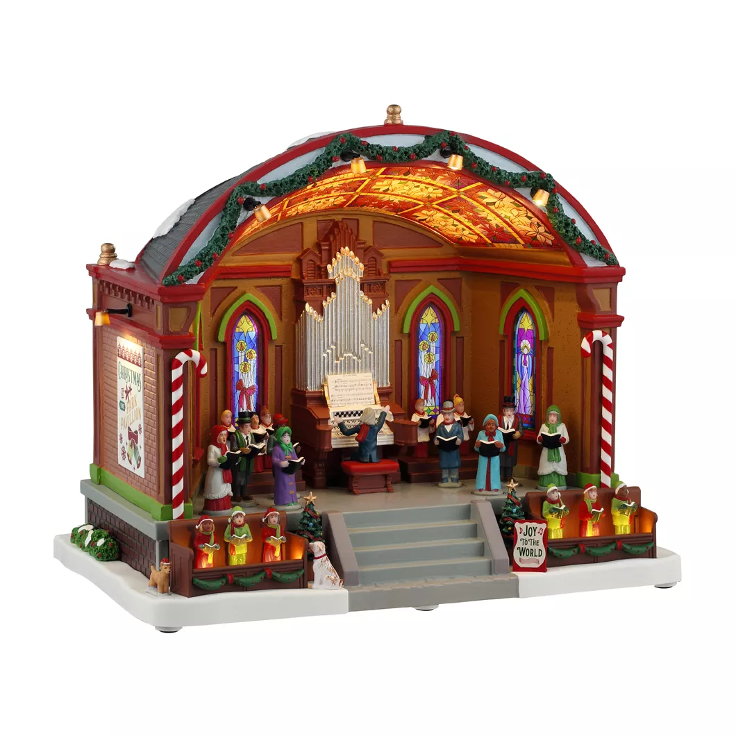 Kersttafereel Kerstdorpje met Arrenslee | LED & Beweging