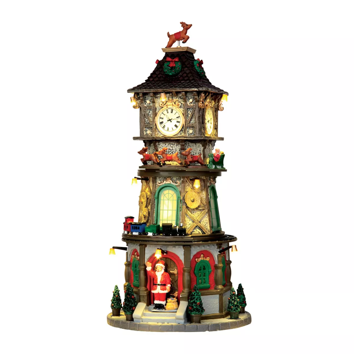 Villaggio di Natale Lemax luminoso, musicale e animato Christmas Clock Tower