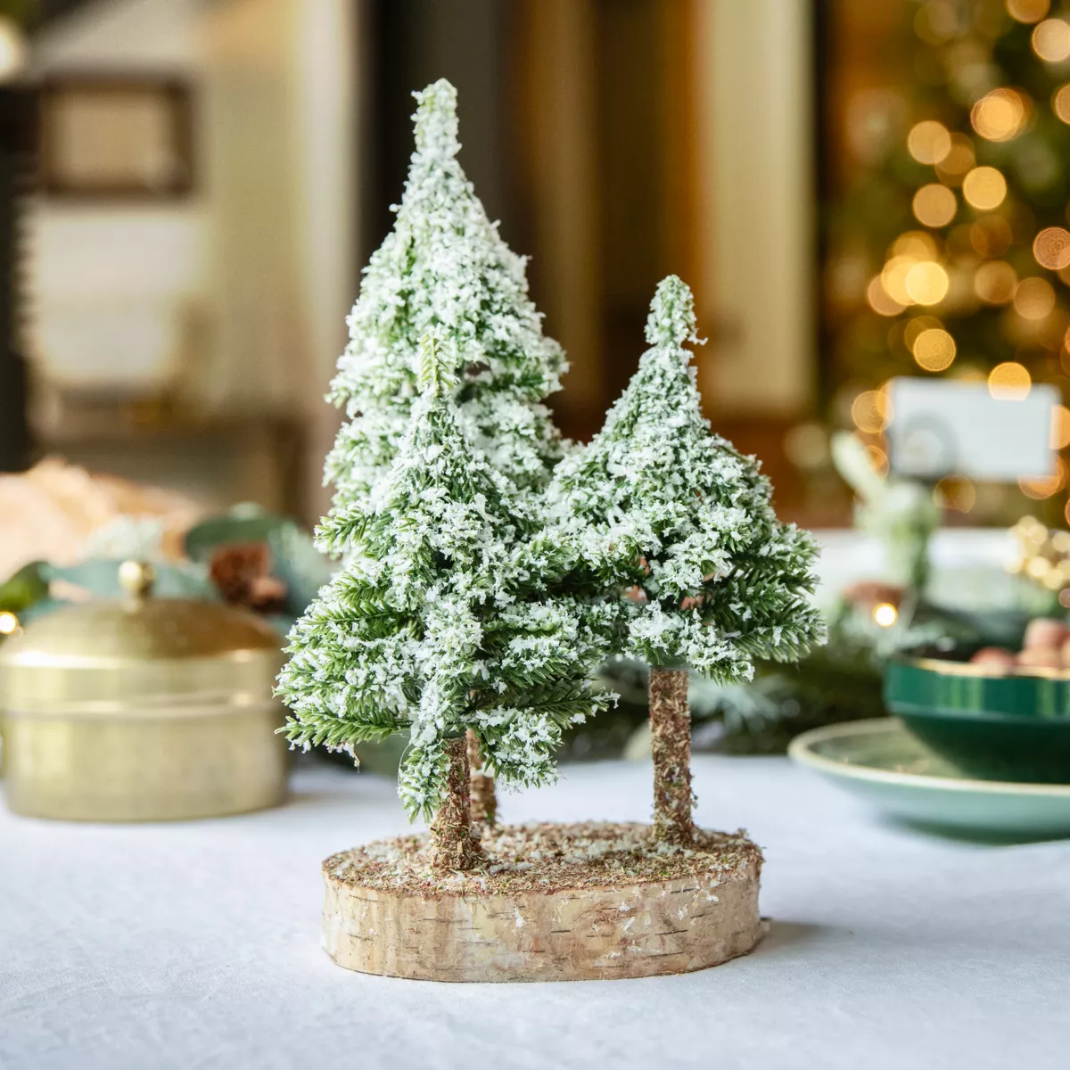 Albero artificiale da tavolo boschetto Alt. 23 cm Verde