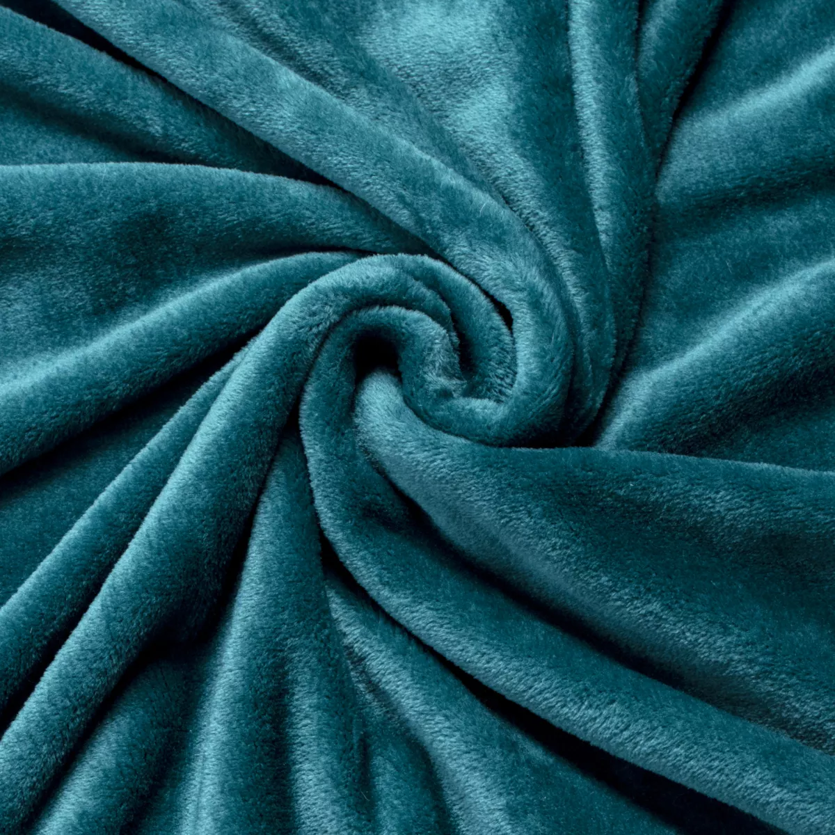 Plaid doux flanelle (180 x 230 cm) Didou Bleu canard