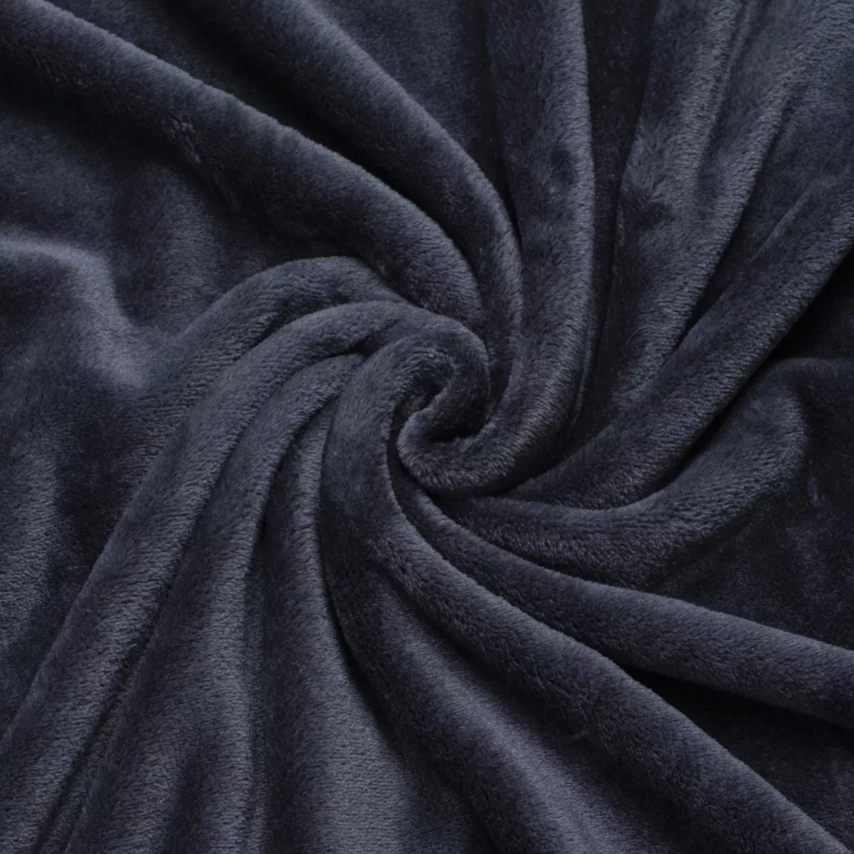 Plaid doux flanelle (180 x 230 cm) Didou Gris anthracite 