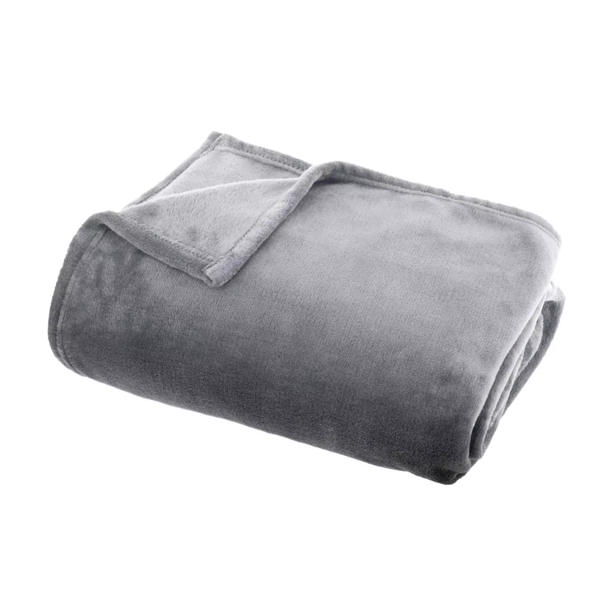 Plaid doux flanelle (180 x 230 cm) Didou Gris clair 